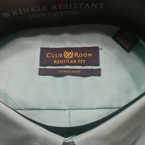 Nwt  Club Room dress shirt sea green - Picture 5 of 6
